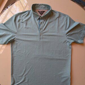 Men’s AdiPure By Adidas Size M Striped Polo Shirt